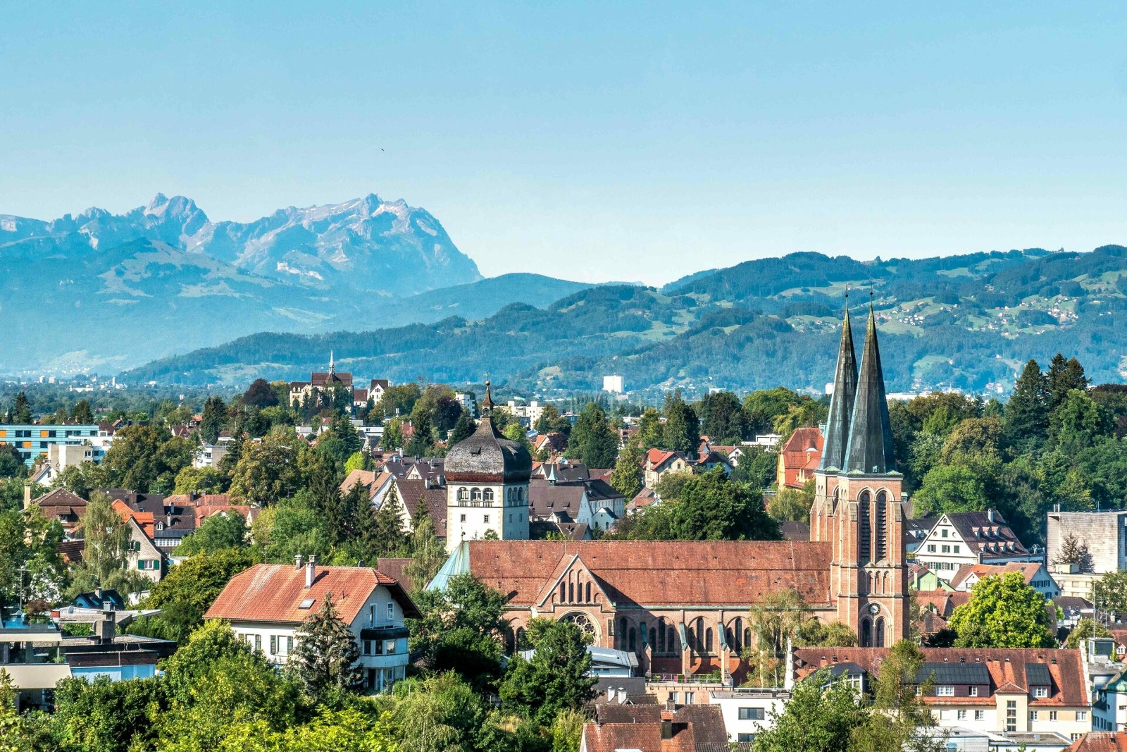 Sacred Heart Church, viewed from the Pfänderbahn © Christiane Setz - visitbregenz